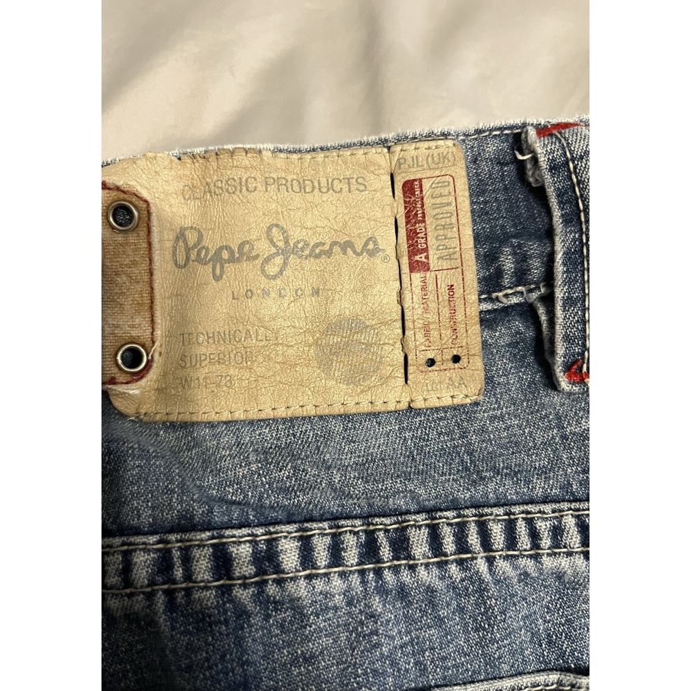 Vintage Pepe Jean Shorts Denim Carpenter Y2K Baggy Skater Blue 38 - Picture 9 of 16